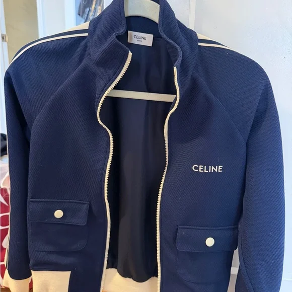 Celine Navy and Cream Bomber Jacket - Picture 3 of 7